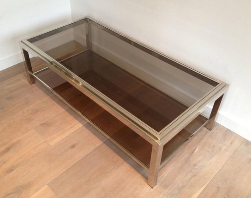 Rectangular Chromed Coffee Table. 1970s-BA-658708