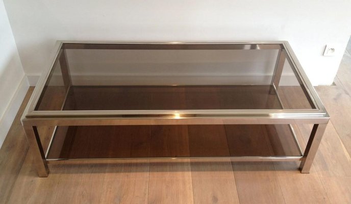 Rectangular Chromed Coffee Table. 1970s-BA-658708