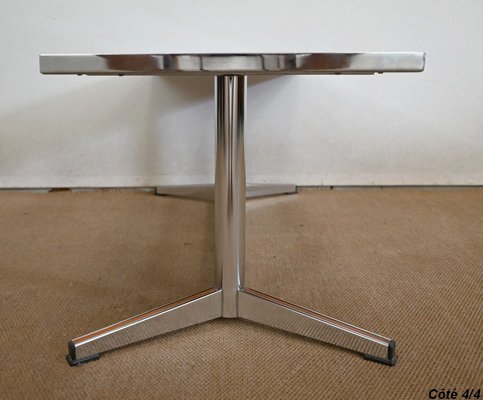 Rectangular Coffee Table in Chrome & Enamel, 1970s-RVK-1407260