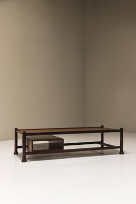 Rectangular Coffee Table Veneered in Rosewood, Italy, 1960s-UQV-1811033