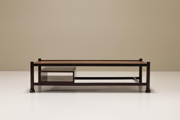 Rectangular Coffee Table Veneered in Rosewood, Italy, 1960s-UQV-1811033