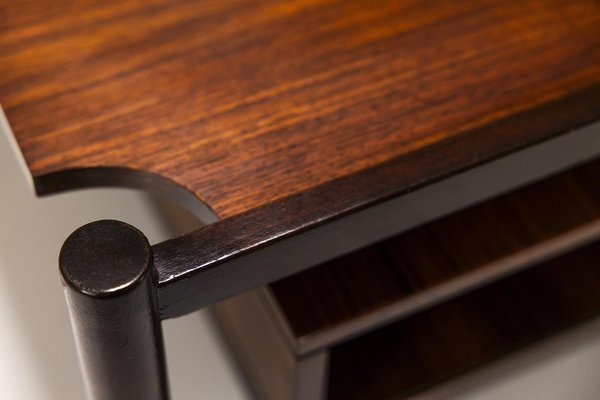 Rectangular Coffee Table Veneered in Rosewood, Italy, 1960s-UQV-1811033