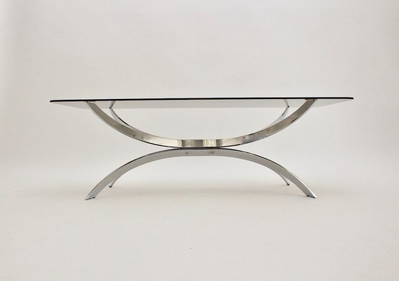 Rectangular Coffee Table with Smoked Glass Top, 1970s-NB-1789233