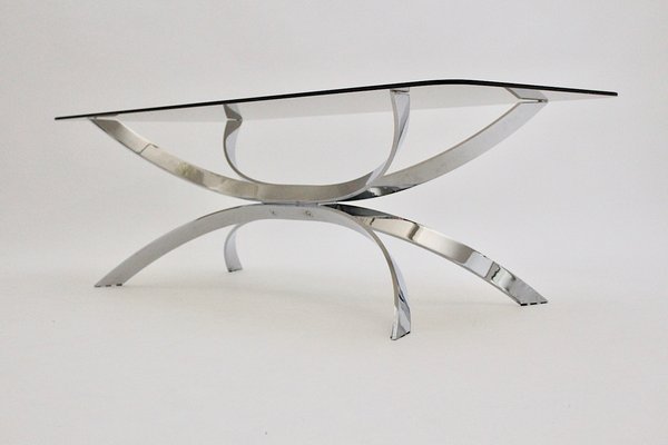 Rectangular Coffee Table with Smoked Glass Top, 1970s-NB-1789233