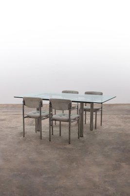 Rectangular Dining Table Andrè with Chairs, 1960s, Set of 5-EZZ-1822584