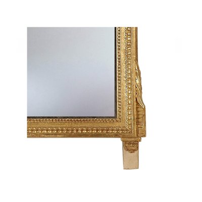 Rectangular Gold Foil Hand-Carved Wooden Mirror, 1970-UZ-862864