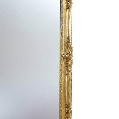 Rectangular Gold Foil Hand-Carved Wooden Mirror, 1970s-UZ-862844