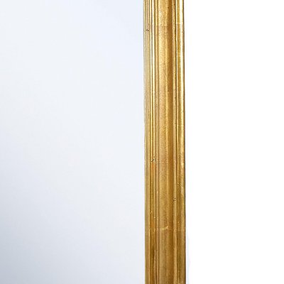 Rectangular Gold Hand-Carved Wooden Mirror, 1970-UZ-862869