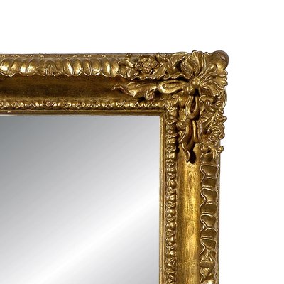 Rectangular Gold Hand-Carved Wooden Mirror, Spain, 1970s-UZ-862832