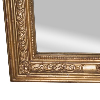 Rectangular Gold Hand Carved Wooden Mirror, Spain, 1970s-UZ-1003987