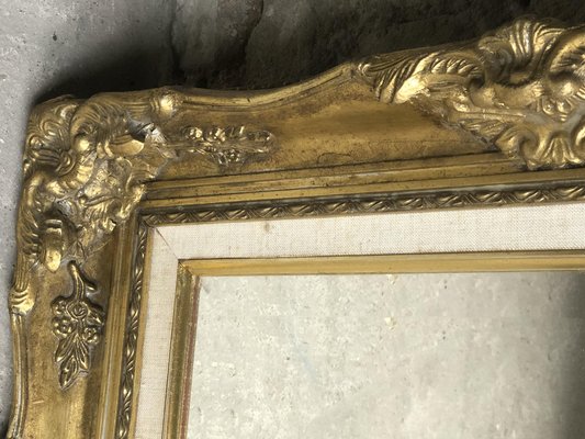 Rectangular Louis XV Style Mirror in Gilded Wood-RWZ-1293497