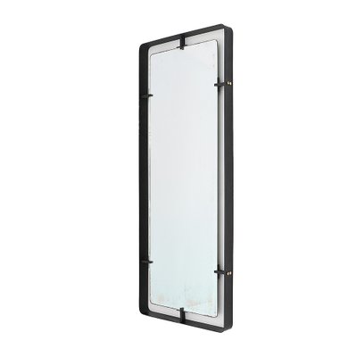 Rectangular Mirror with Black Metal Frame by Santambrogio E De Berti, 1950s-EZ-1811066