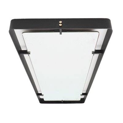 Rectangular Mirror with Black Metal Frame by Santambrogio E De Berti, 1950s-EZ-1811066