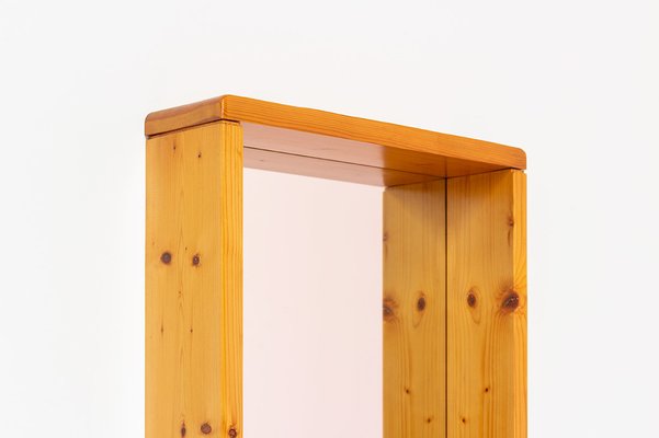 Rectangular Mirror with Wooden Frame by Maison Regain, 1970s-YI-954170