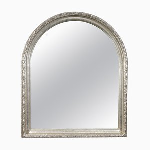 Rectangular Silver Hand-Carved Wooden Mirror, 1970s-UZ-862846