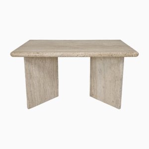 Rectangular Travertine Coffee Table, Italy, 1980s-RQL-2021943