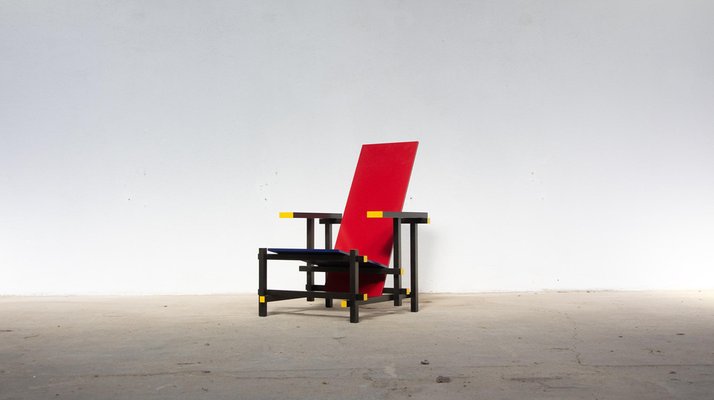 Red and Blue Chair by Gerrit Rietveld for Cassina, 1890s-ZCK-1884657