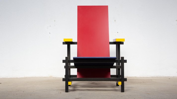 Red and Blue Chair by Gerrit Rietveld for Cassina, 1890s-ZCK-1884657