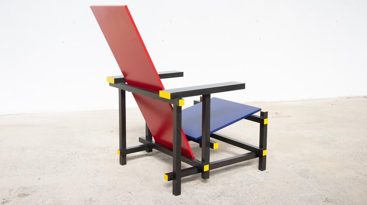 Red and Blue Chair by Gerrit Rietveld for Cassina, 1890s-ZCK-1884657