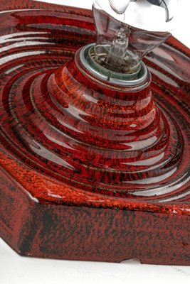 Red and Orange Ceramic Wall Lights, Germany, 1970s-UGR-1383218