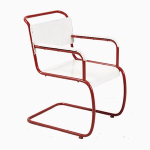 Red and White Bauhaus Armchair-CI-878443