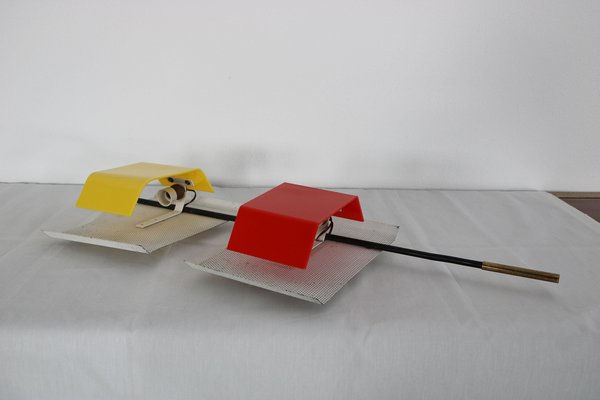 Red and Yellow Wall Lamp by Stilnovo, Italy, 1950s-AA-1313402