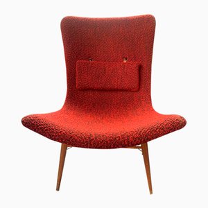 Red Armchairs in the style of Miroslav Navratil, Set of 2-QUC-1413755