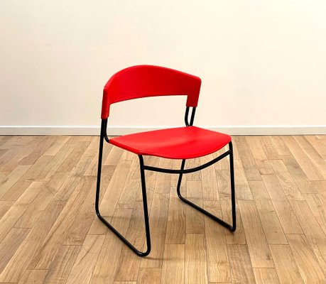 Red Assia Chair by Paolo Favaretto for Airborne, 1986-NMC-1453459