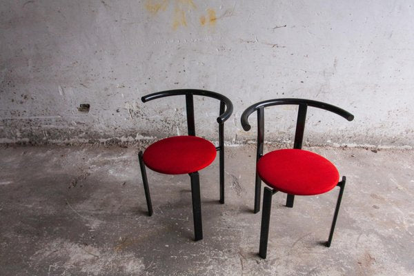 Red & Black Metal Chair-PDG-1999439