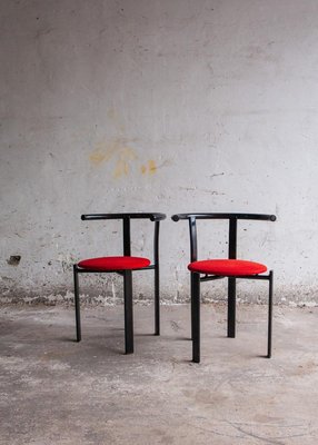 Red & Black Metal Chair-PDG-1999439