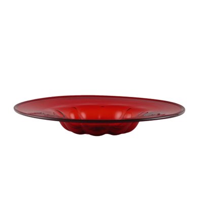 Red Blown Glass Bowl from Zecchin, Italy, 1920s-VMM-1693937