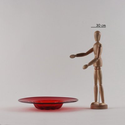 Red Blown Glass Bowl from Zecchin, Italy, 1920s-VMM-1693937