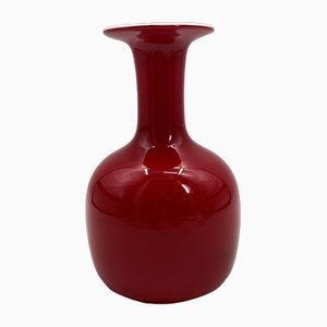 Red Carnaby Glass Vase by Per Lütken for Holmegaard, 1960s-CZ-1801246