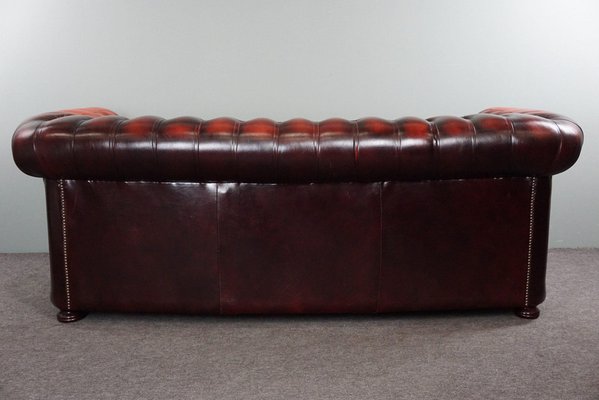 Red Cattle Chesterfield Sofa-HPP-1717805