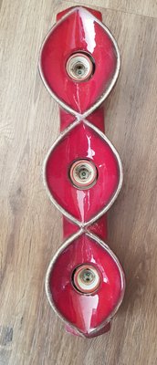 Red Ceramic Sconce, 1970s-QDP-838445