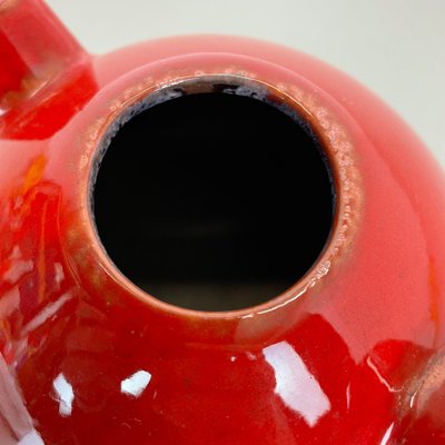 Red Ceramic Studio Pottery Vase from Marei Ceramics, Germany, 1970s-QZ-1125102