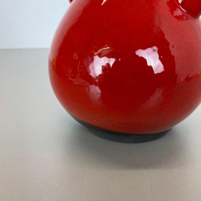 Red Ceramic Studio Pottery Vase from Marei Ceramics, Germany, 1970s-QZ-1125102