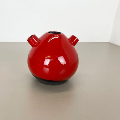 Red Ceramic Studio Pottery Vase from Marei Ceramics, Germany, 1970s-QZ-1125102