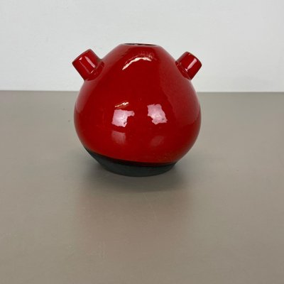 Red Ceramic Studio Pottery Vase from Marei Ceramics, Germany, 1970s-QZ-1125102