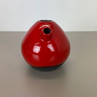 Red Ceramic Studio Pottery Vase from Marei Ceramics, Germany, 1970s-QZ-1125102