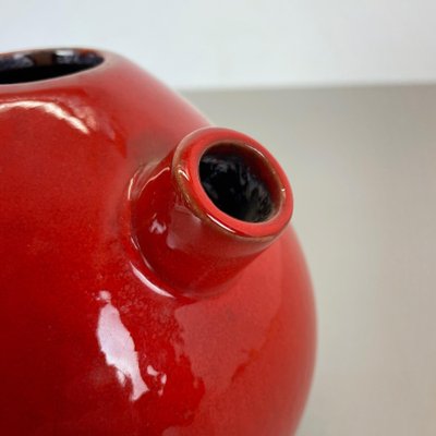 Red Ceramic Studio Pottery Vase from Marei Ceramics, Germany, 1970s-QZ-1125102