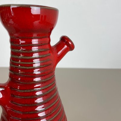 Red Ceramic Studio Pottery Vase from Marei Keramik, Germany, 1970-QZ-1120672