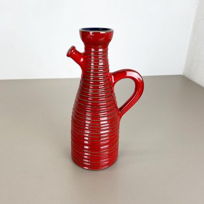 Red Ceramic Studio Pottery Vase from Marei Keramik, Germany, 1970-QZ-1120672