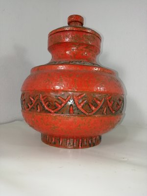 Red Ceramic Vase, 1960s-HNE-1449034