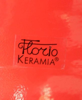 Red Ceramic Vase from Florio Keramia, Italy-FGA-950373