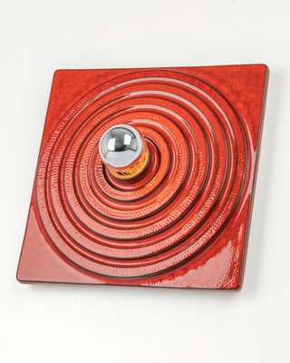 Red Ceramic Wall Light, Germany, 1970s-UGR-1444421