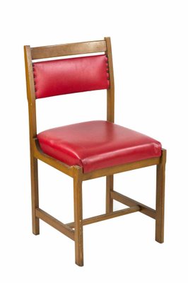 Red Chairs, 1970s, Set of 6-ZCI-1162719