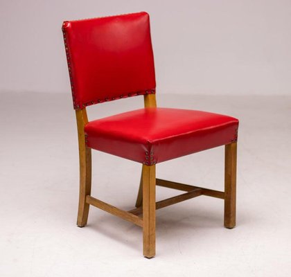 Red Chairs by Kaare Klint for Rud. Rasmussen, Set of 4-WN-1359998