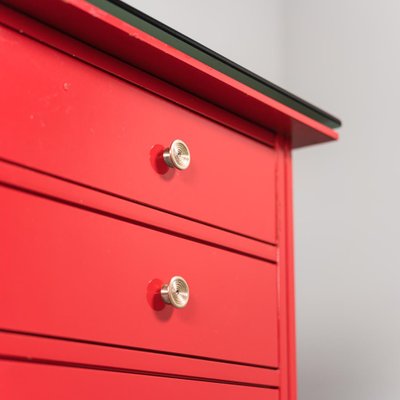 Red Chest of Drawers by Carlo de Carli, 1960s-ZLY-1154780