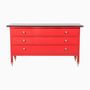 Red Chest of Drawers by Carlo de Carli, 1960s-ZLY-1154780